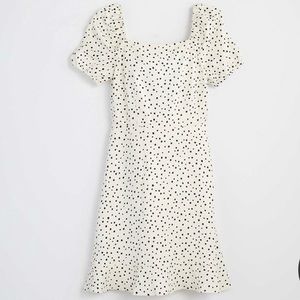 NWOT Loft Puff Sleeve Flare Dress